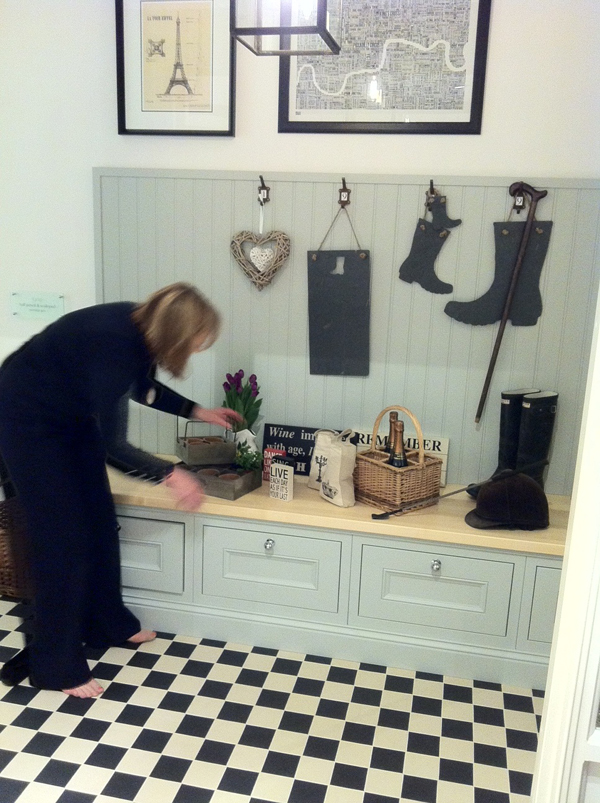 Sue dresses the bootroom - we love the alternative uses for the 1909 'kitchen' cabinetry range