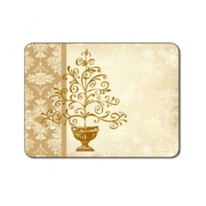 Elegant Gold Christmas Tree Placemats by Jason