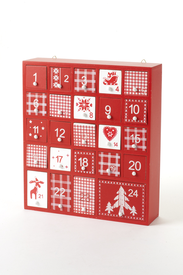 Red and White Advent Box 