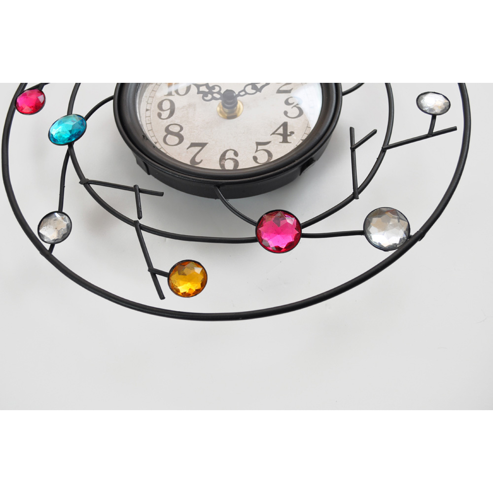 Colourful Jewelled Modern Wall Clock 