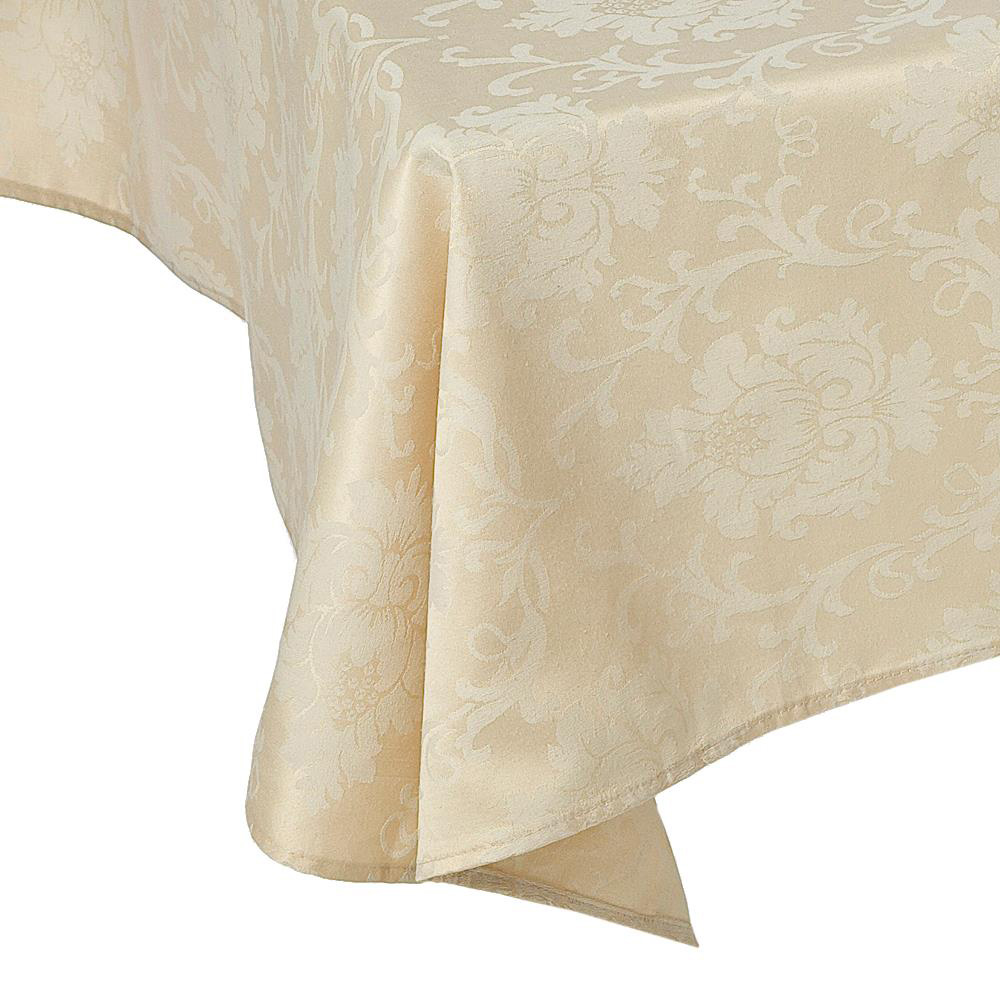 Cream Opulence Brocade Tablecloth Square:  137x137cm