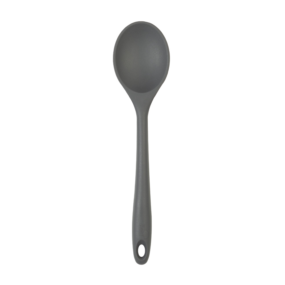 Slate Grey Silicone Traditional Cooks Spoon