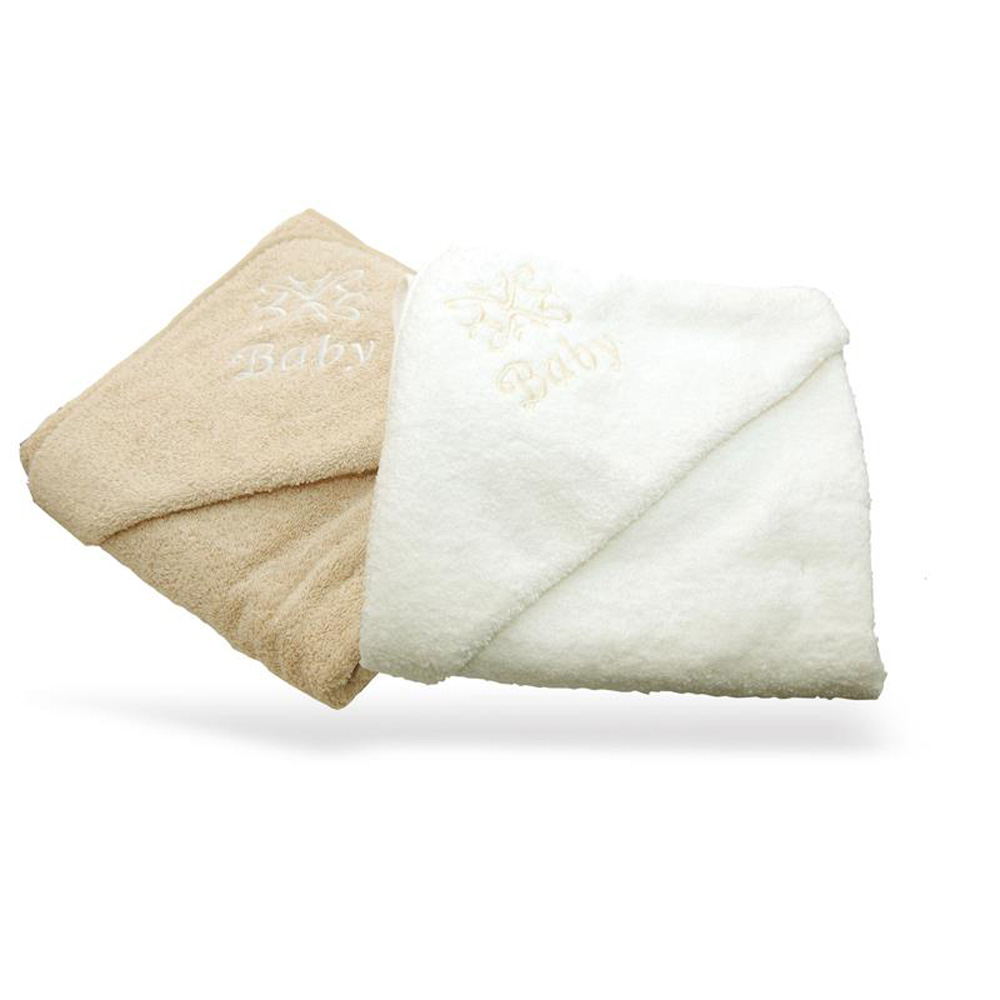 White Hooded Baby Bath Towel