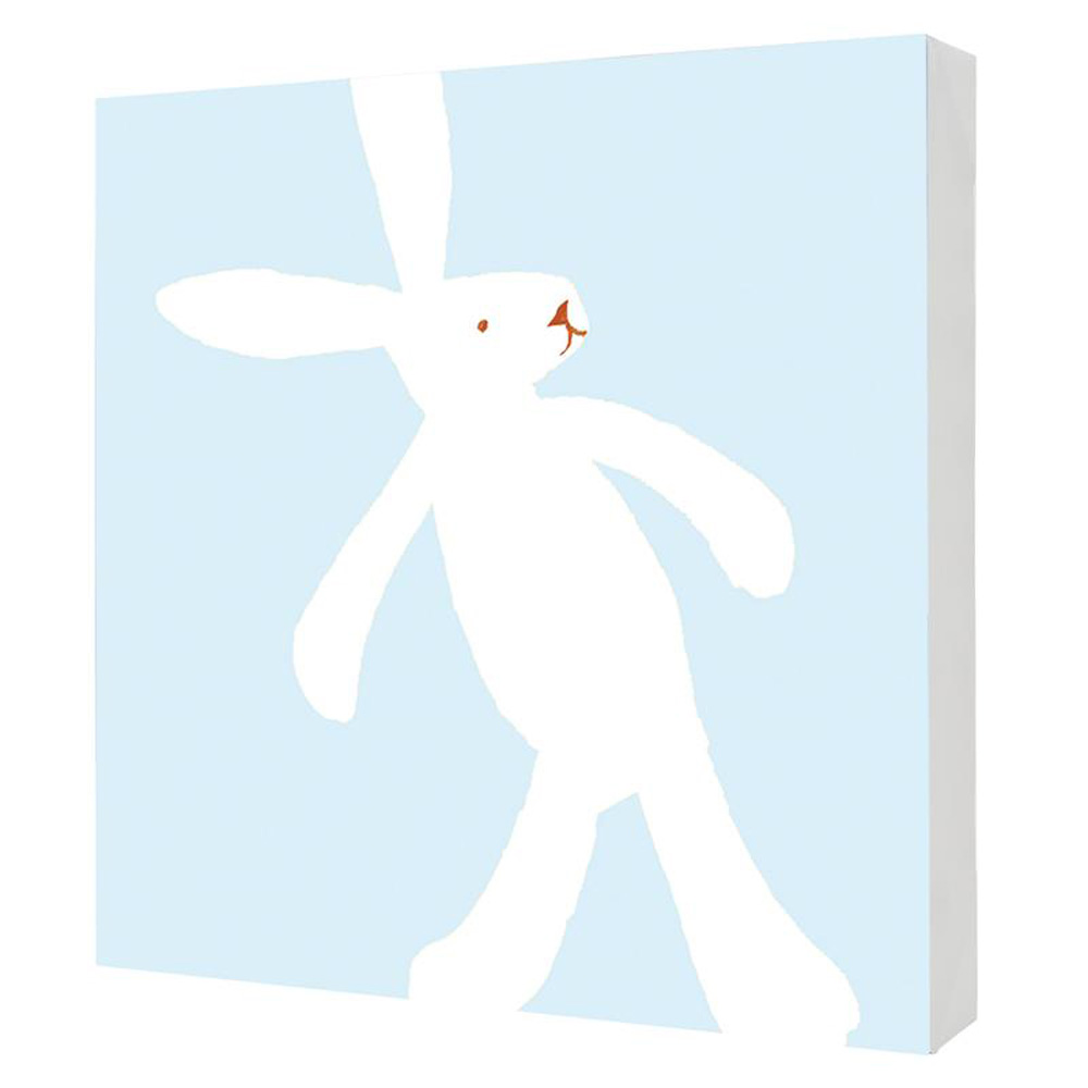 Bunny on Blue Childrens Canvas