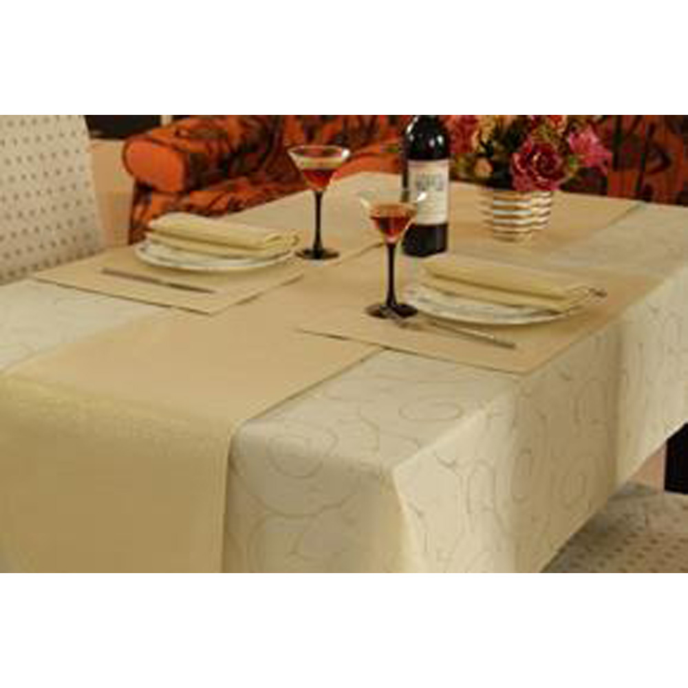 Gold Swirl Regular Table Linen Set for 4